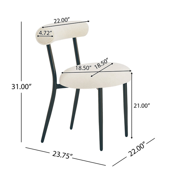 English Elm Christopher Knight Home® - Dining Chair Set Of 2 - Modern Upholstered Dining Chairs With Sleek Metal Legs For Stylish Comfort N779P186912W
