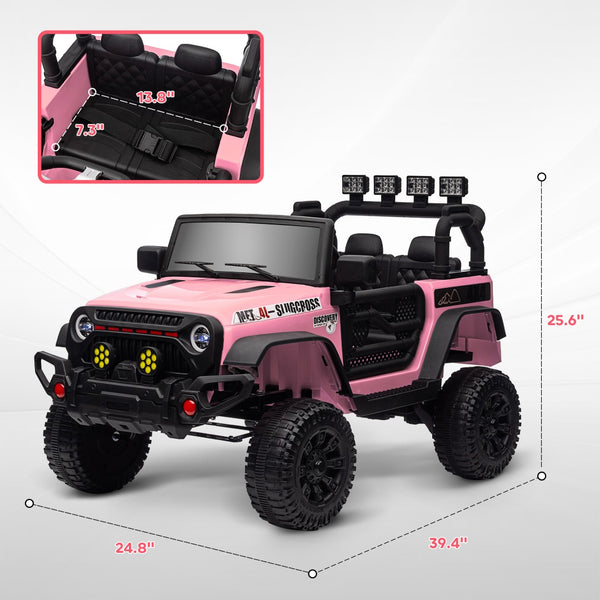 English Elm Aosom Kids Pedal Go Kart Outdoor Ride on Toy with Adjustable Seat and Handbrake Pink W2225P249866