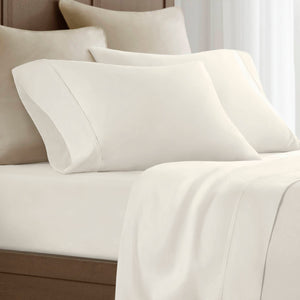 JLA Home Harbor House - Sateen Pillowcase Set crafted from Egyptian cotton 400TC for hotel-quality softness, breathable luxury Off-White HHD21-1942