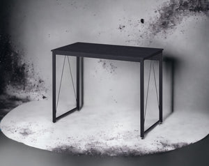 English Elm Zaidin Matte Black Writing Desk with V-shaped Metal Base for Home Office or Dorm B2726P243684