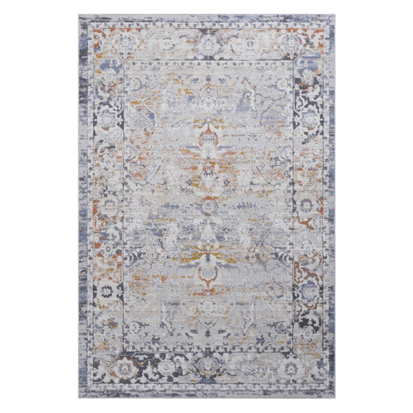 English Elm Payas Collection 8X10 Traditional Area Rug In Ivory And Grey - Soft, Durable, Family & Pet Friendly! B189P183544-GIGA