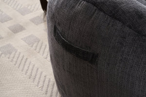 English Elm Foam Memory Foam Bean Bag Chair with Plush Chenille Cover, Large 42" Round Comfortable Lounger Black W2915P283417