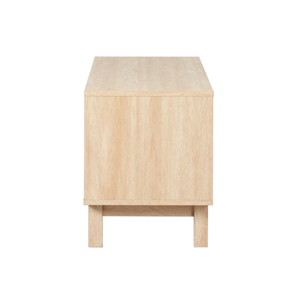 Tromso Modern 58" 2-Door TV Stand in Coastal Oak - Stylish Storage Solution for TVs Up to 65"