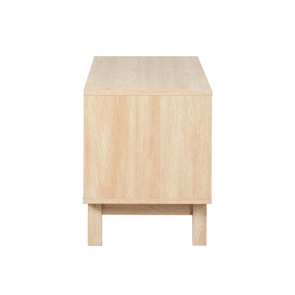 Tromso Modern 58" 2-Door TV Stand in Coastal Oak - Stylish Storage Solution for TVs Up to 65"