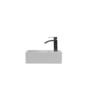English Elm Bothwa Square Ceramic Vessel Sink Glossy White Cupc Certified Countertop Bath Basin B2724P262840