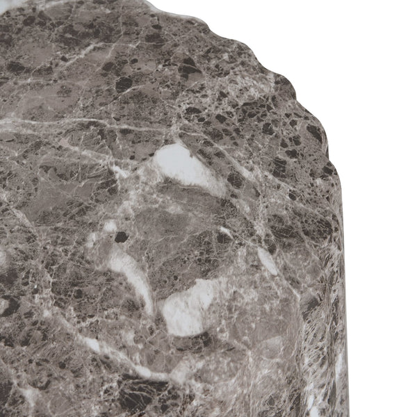 English Elm Christopher Knight Home® - Outdoor Carved Side Table - Modern Lightweight Concrete Pedestal For Indoor & Outdoor Elegance N773P283510B