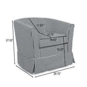 English Elm Christopher Knight Home® - SWIVEL Velvet Lounge Chair with Loose Cover for Gaming & Reading, Plush Comfort and Smooth Rotation White 29.25 L x 27.25 W x 22 H 57448.00HTTH