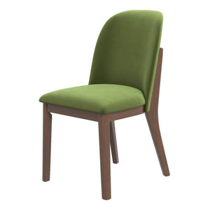 English Elm Ashcroft Furniture - Kaitlyn Velvet Dining Chair with Solid Wood Legs — Mid-Century Modern Upholstered Comfort & Durability Brown,Light Green,Olive Green B183P231982