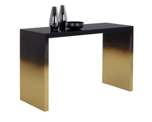 Sunpan MONARO Modern Console Table - Lacquered Stainless Steel with Unique Ombre Finish for Any Space 109405