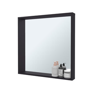 English Elm Wenge Finish Wall Mount Medicine Cabinet with Mirror and Interior Shelving B062P476885