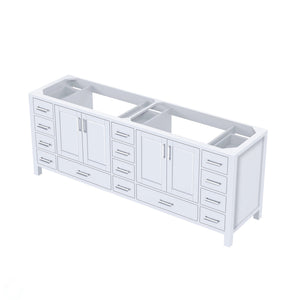 English Elm White Double Bath Vanity 84-in W x 22-in D with Soft-Close Drawers, 14 Drawers & Cabinet Storage B2731P258963