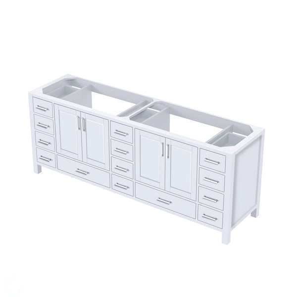 English Elm White Double Bath Vanity 84-in W x 22-in D with Soft-Close Drawers, 14 Drawers & Cabinet Storage B2731P258963