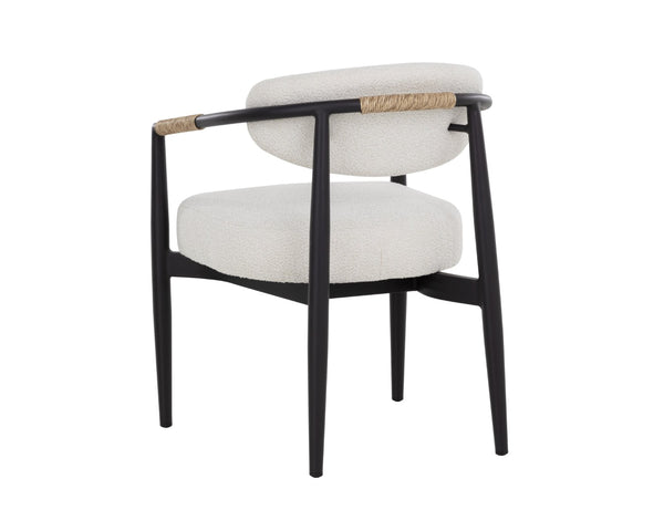 Sunpan MARITA Outdoor Dining Armchair - Contemporary Wicker Weave for Stylish Patio Comfort and Durability Black 112101V