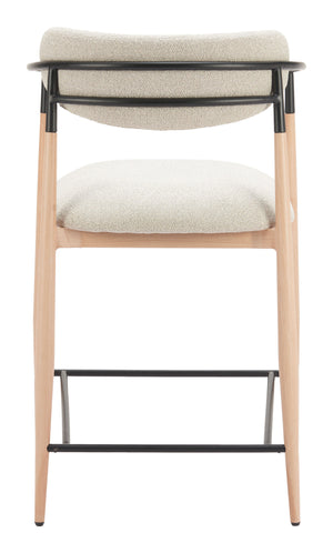 Zuo Modern Equinox Counter Stool In Oyster Gray & Natural – Stylish, Durable Design For Modern Spaces Gray 100% Polyester,Steel 110854-zuo-modern