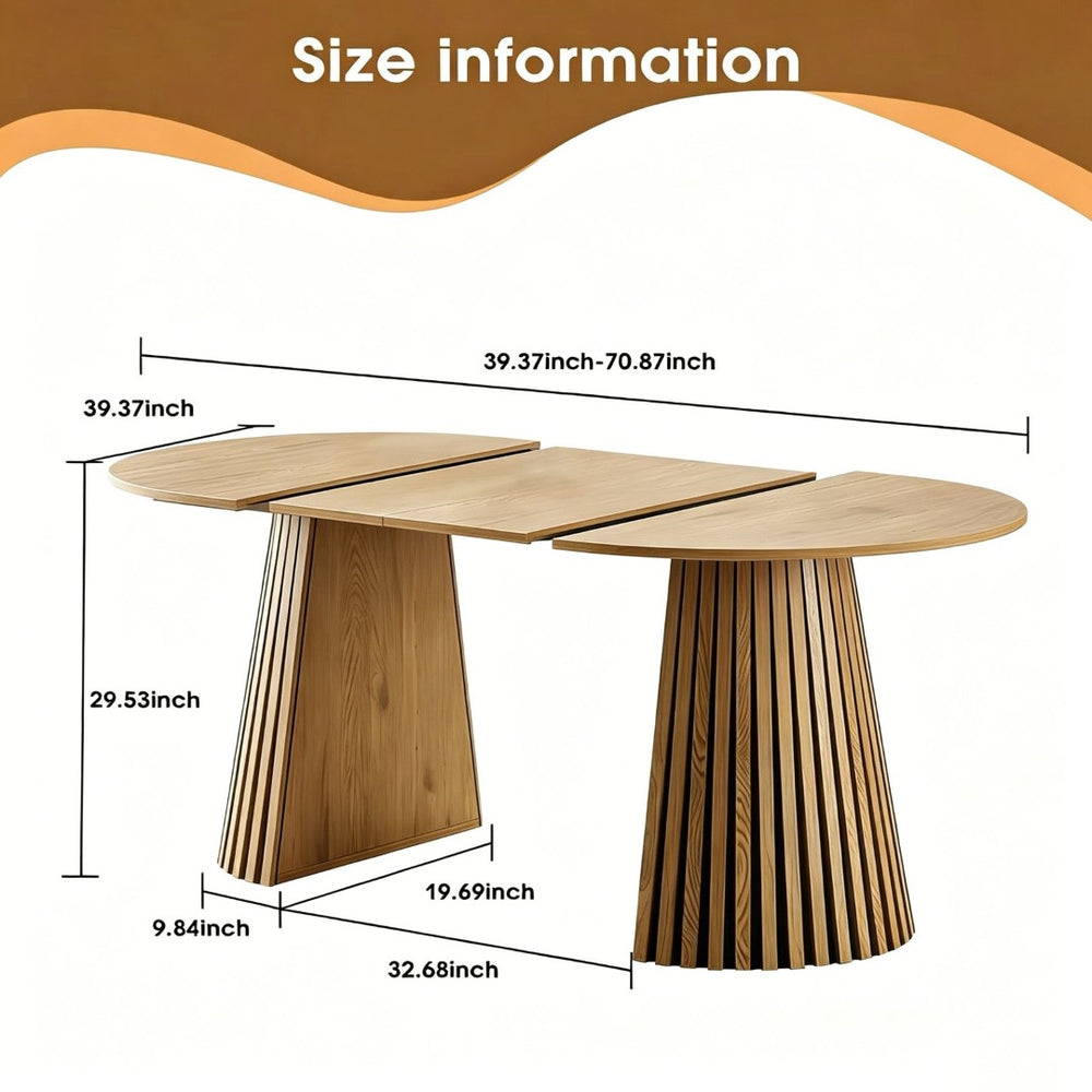 English Elm Wooden Oval Extendable Dining Table with Slatted Legs Seats up to Six Mid-century W3590P426263