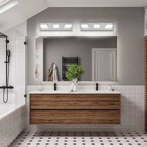 English Elm Modern Chrome Led Wall Sconce - 3-Light Vanity Light For Bathroom, Energy-Efficient & Easy To Install W2312P374909