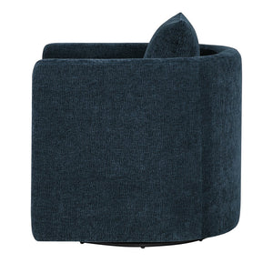 English Elm Sutton Ultra-Soft Navy Swivel Barrel Chair with Pocket Coil Seat, Reversible Cushions & Stain-Resistant Fabric B050P322584