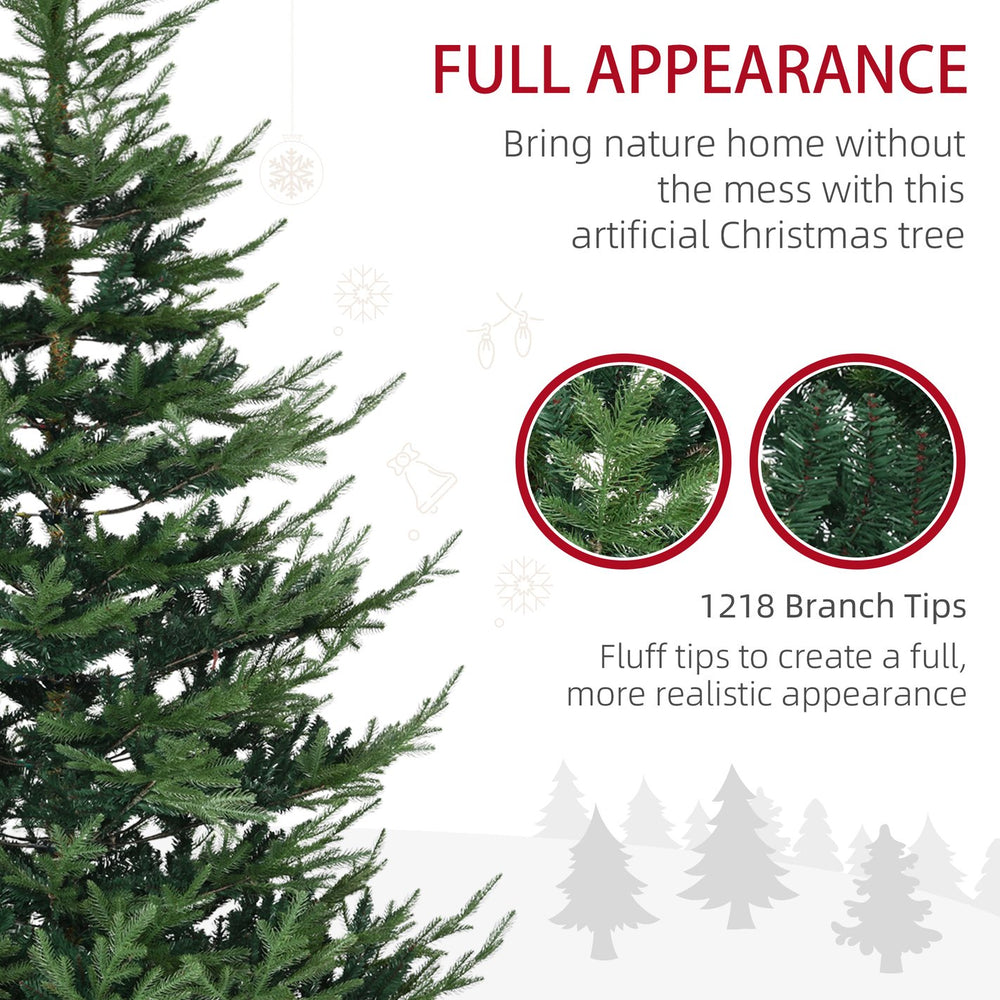 English Elm Homcom 7.5 Foot Artificial Christmas Tree - Lifelike Pine With 1218 Branches & Easy Auto Open Design W2225P229252