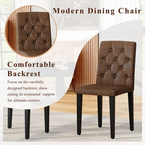 English Elm Black Wood Grain Mdf Dining Table Set Seats Four with Suede Upholstered Chairs W1151S04473