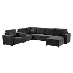 English Elm Swivel Barrel Accent Chair Chenille Tufted Round Club Seat for Living Room Lounge Black N719S002350B