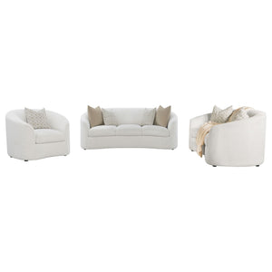 English Elm Rory Elegant 3-Piece Living Room Seating Set With Sloped Arms In Luxurious Latte Boucle Fabric B062S01206-GIGA