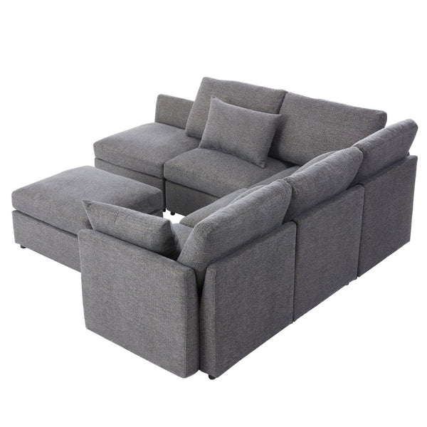 English Elm Swivel Barrel Accent Chair Chenille Tufted Round Club Seat for Living Room Lounge N719S002130E