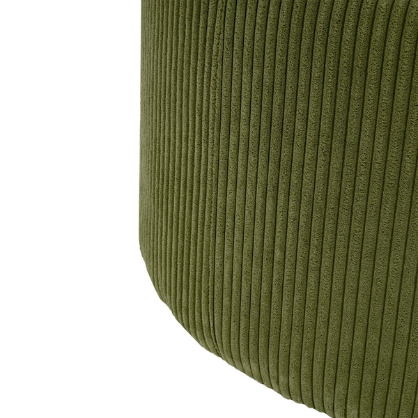 English Elm Christopher Knight Home® - Upholstered Round Ottoman with Faux Leather Upholstery, Dense Foam & Pocket Coil Comfort, 31" Olive Green N757P181733V