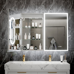 English Elm 20*32 Inch Led Medicine Cabinet with Anti-fog Gfci Outlet and Dimming Bathroom Mirror W637P349553
