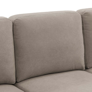 English Elm Polyester Blend U-shape Sectional with Double Chaise and Black Metal Legs B2748S00039
