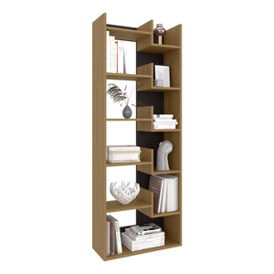 English Elm Clover 67" Tall 6-Tier Bookcase with 11 Shelves, Slim 23.7"x9.9"x67" Oak Storage Cabinet for Home B070P286452