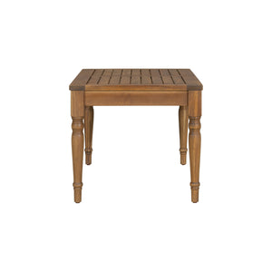 English Elm Christopher Knight Home® - Acacia Vintage Carved Outdoor Coffee Table with Natural Finish, Sturdy Rounded Legs, 43.6x22.75x5.5" N768P271732D