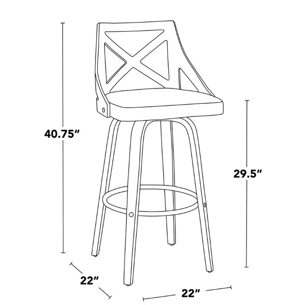 English Elm Fixed-height Swivel Barstools Whitewashed Wood Faux Leather Seat Chrome Footrest Set 2 B202S01890