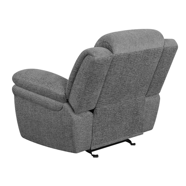 English Elm Pannen Charcoal Upholstered Glider Recliner with Soft-Cushioned Arms, Smooth Glide & Wrapped Coils Comfort B062P328608