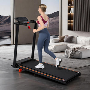 English Elm Treadmill Foldable 3hp Motor with Incline Adjustable Feet and Anti-slip Running Belt N728P191958B