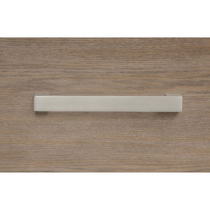 English Elm Gibbons Six Drawer Dresser Warm Brown Finish with Chrome Pulls for Modern Bedroom B062P447734