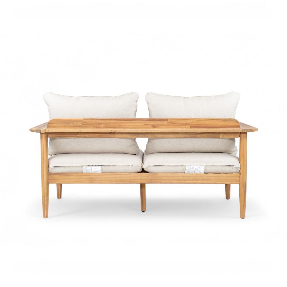 English Elm Christopher Knight Home® - Terassi Cozy Acacia Wood Loveseat For Two - Stylish Outdoor Seating With Plush Cushions & Durability N775P248814T