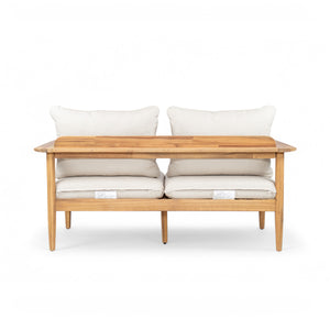 English Elm Christopher Knight Home® - Terassi Cozy Acacia Wood Loveseat For Two - Stylish Outdoor Seating With Plush Cushions & Durability N775P248814T