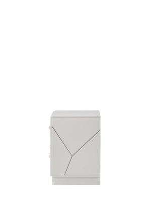 English Elm Esther Two Drawer Gloss Lacquer Nightstand with Embossed Detail for Modern Bedrooms B2726P442556