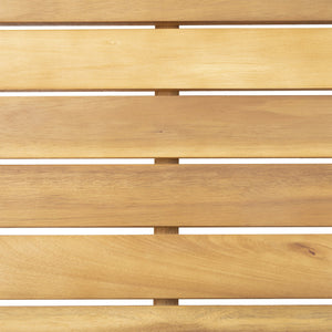 English Elm Christopher Knight Home® - SEDONA Acacia Wood Side Table with Open Slat Top for Outdoor Living Durable Weather-Resistant Accent Teak 23.75 L x 23.75 W x 7.25 H 63747.00