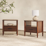 20" Spindle Leg Nightstand - Set of 2 Walnut SPNB4CWT-2PK Walker Edison