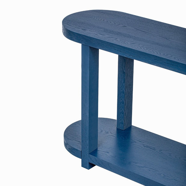 English Elm U_Style Modern Minimalist Ash Veneer Console Table For Entryways, Living Rooms, And Hallways Decor N711P241273V-GIGA