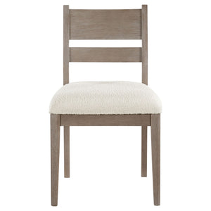 English Elm Ruston Five Piece Acacia Wood Dining Set with Ladder Back Chairs for Farmhouse Rooms B062S01468