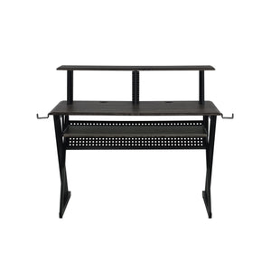 English Elm Black Music Desk With Ergonomic Keyboard Tray – Stylish Workspace For Musicians And Composers B062P215485