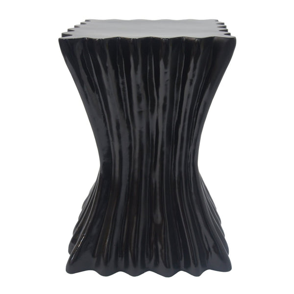 English Elm Outdoor Sculptural Wave Concrete Accent Table for Patio Pool Deck or Balcony N770P200248B