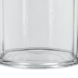 English Elm Set of 2 Clear Glass Dome Platters with Finial Lids for Elegant Tabletop Display B056P416814