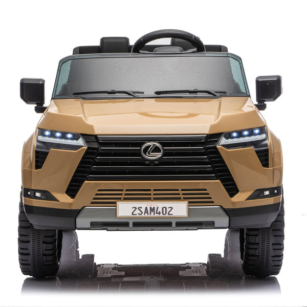 English Elm Lexus Gx550 Two Seat Kids Ride on with 24v Power Remote Control and Suspension Champagne W1578P416234