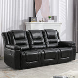 3-Seater Manual Recliner, Home Theater, Two Cup Holders