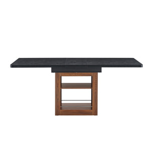 English Elm Only Extendable Dining Tabletop Foldout Surface for Compact Apartment and Kitchen Spaces Black W1151P411352
