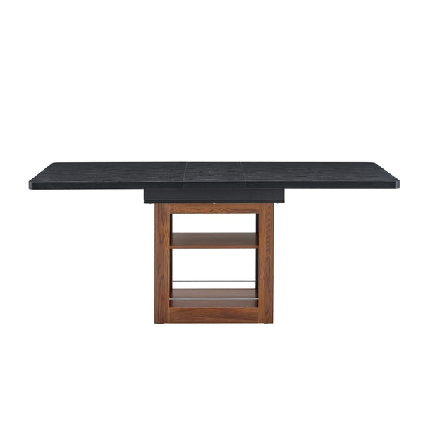 English Elm Only Extendable Dining Tabletop Foldout Surface for Compact Apartment and Kitchen Spaces Black W1151P411352
