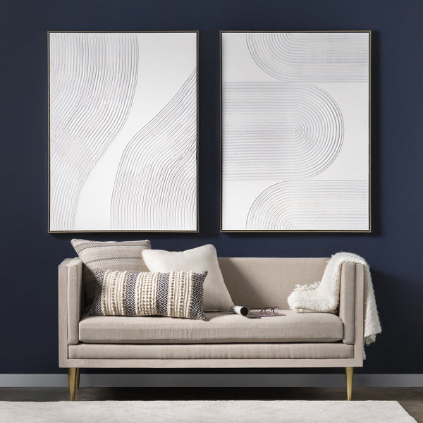 Crestview Collection White Ways Decorative Wall Art - Elegant Crestview Design For Stylish Home Décor - China Crafted   Cvtop3142